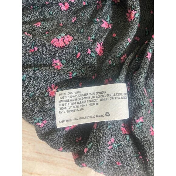 The Nines By Hatch Smoked Maternity Black Floral Skirt - Medium - Picture 11 of 11